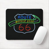 Route 66, Mutterstrasse, Neon-Zeichen Mousepad (Mit Mouse)