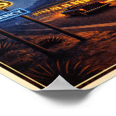 Route 66 Neon Nights Litho Poster (Ecke)