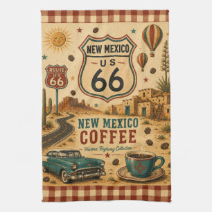 Route 66 New Mexico Coffee Küchen-Café-Stil Geschirrtuch