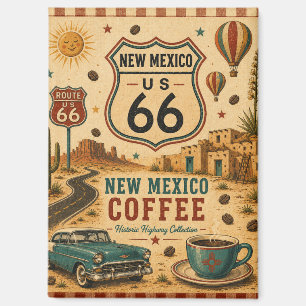 Route 66 New Mexico Coffee Kühlschrank Kunst Magnet