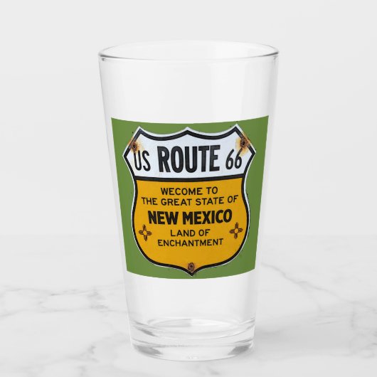 Route 66 New Mexico Glas (Vorderseite)