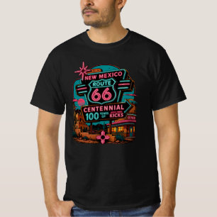 Route 66 New Mexico Neon Bekleidung T-Shirt