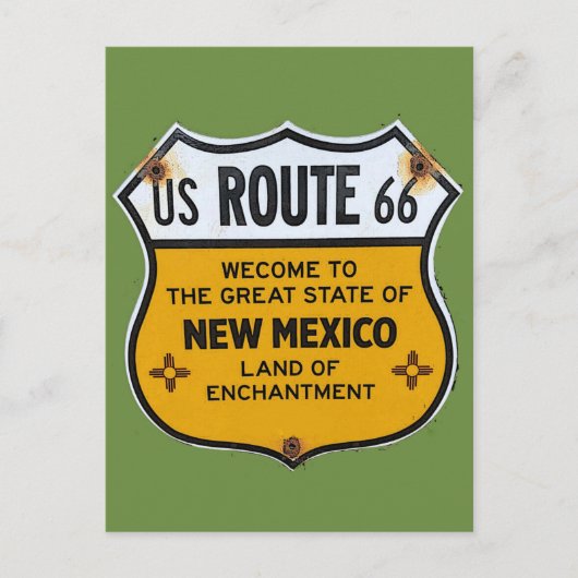Route 66 New Mexico Postkarte (Vorderseite)