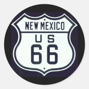 Route 66 New Mexico Runder Aufkleber