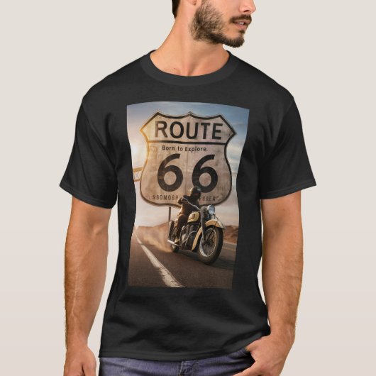 Route 66 Nostalgie T-Shirt (Vorderseite)