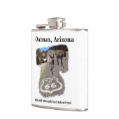 Route 66 Oatman Arizona Burros auf der Straße Kaff Flachmann (Links)