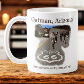 Route 66 Oatman Arizona Burros auf der Straße Kaffeetasse