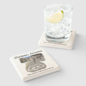 Route 66 Oatman Arizona Burros auf der Straße Steinuntersetzer (Seitenansicht)