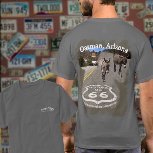 Route 66 Oatman Arizona Burros auf der Straße T-Shirt