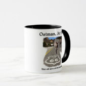 Route 66 Oatman Arizona Burros auf der Straße Tasse (VorderseiteRechts)