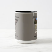 Route 66 Oatman Arizona Burros auf der Straße Zweifarbige Tasse (Mittel)