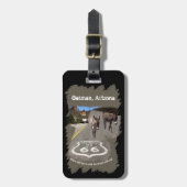 Route 66 Oatman AZ Burros auf Straße Gepäckmarke Gepäckanhänger (Vorderseite vertikal)