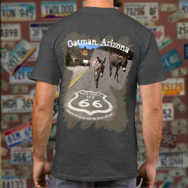 Route 66 Oatman AZ Burros auf Street Back Design T-Shirt