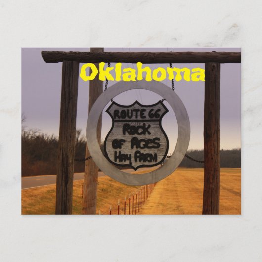 Route 66 Oklahoma Postkarte (Vorderseite)