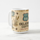 Route 66 Oklahoma Prairie Roast Erbe Kaffeetasse (Vorderseite Links)