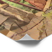 Route 66 Oklahoma Rock Creek Bridge Wasserfarbe Poster (Ecke)