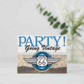Route 66 - Oldtimer- Einladung (Stehend Vorderseite)