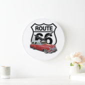 Route 66 Oldtimer Große Wanduhr (Zuhause)