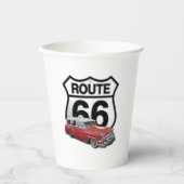 Route 66 Oldtimer Pappbecher (Vorderseite)