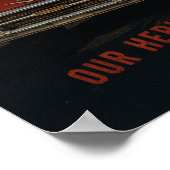 Route 66 Oldtimer - Rette die Mother Road Poster (Ecke)