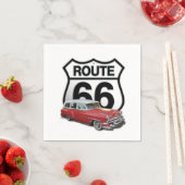 Route 66 Oldtimer Serviette (Beispiel)
