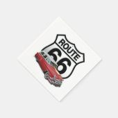Route 66 Oldtimer Serviette (Ecke)