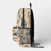 Route 66 Oldtimer-Wüsten-Highway-Muster Bedruckter Rucksack (Rechts)