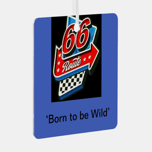 "Route 66" Ornament Aus Metall (Vorderseite Rechts)