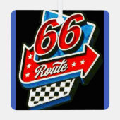 "Route 66" Ornament Aus Metall (Rückseite)