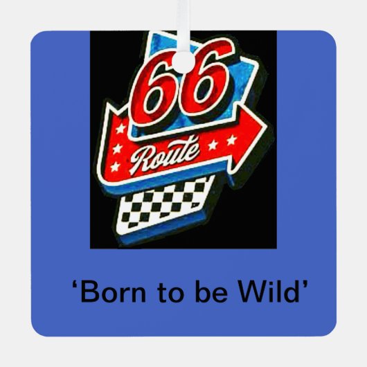 "Route 66" Ornament Aus Metall (Vorderseite)