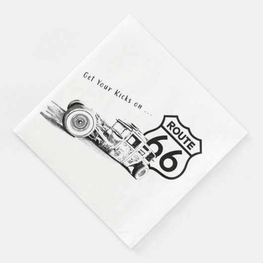 Route 66 Paper Napkin Serviette (Ecke)