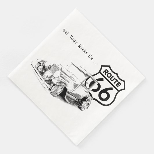 Route 66 Paper Napkin Serviette (Ecke)