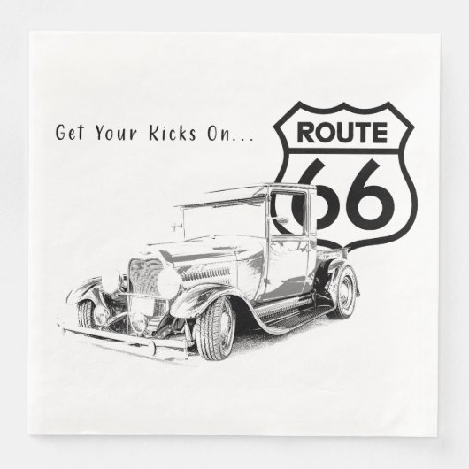 Route 66 Paper Napkin Serviette (Vorderseite)