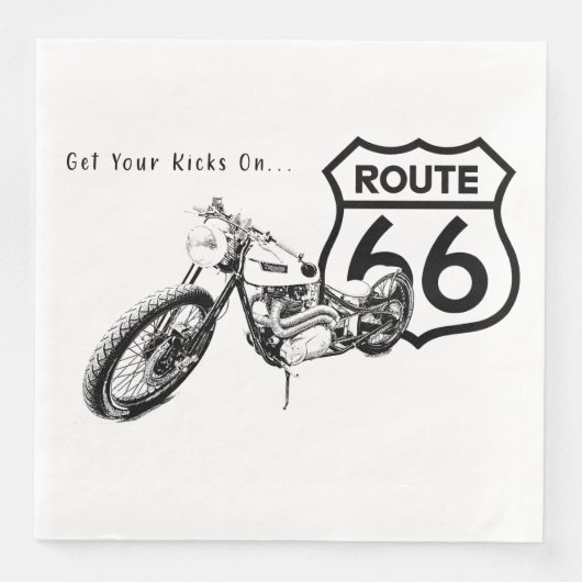 Route 66 Paper Napkin Serviette (Vorderseite)