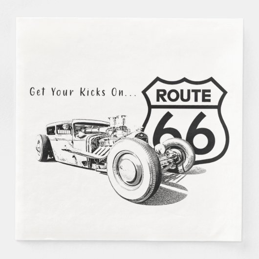 Route 66 Paper Napkin Serviette (Vorderseite)