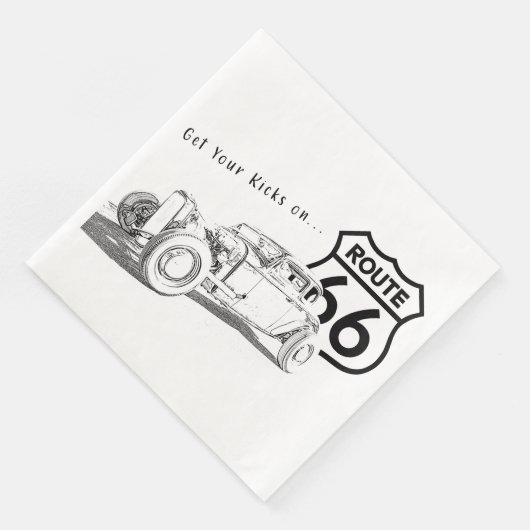 Route 66 Paper Napkin Serviette (Ecke)