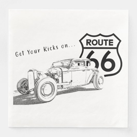 Route 66 Paper Napkin Serviette (Vorderseite)