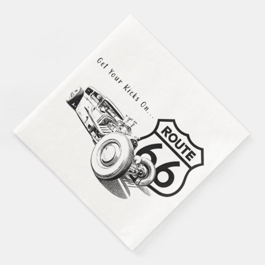 Route 66 Paper Napkin Serviette (Ecke)