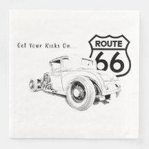 Route 66 Paper Napkin