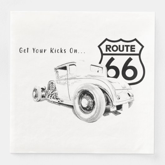 Route 66 Paper Napkin Serviette (Vorderseite)