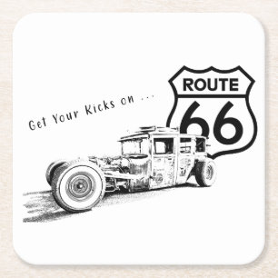 Route 66 Papier Untersetzer