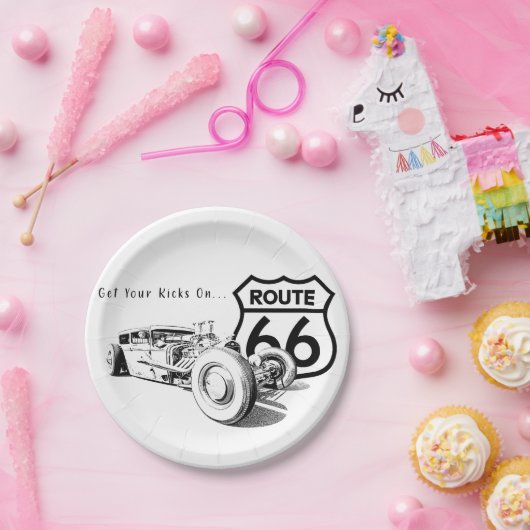 Route 66 Papierplatte Pappteller (Party)
