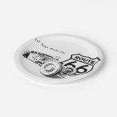 Route 66 Papierplatte Pappteller (Schrägansicht)