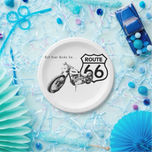 Route 66 Papierplatte Pappteller (Party)