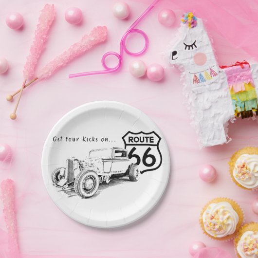 Route 66 Papierplatte Pappteller (Party)