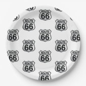 Route 66 Papierschild kleine Schild. Pappteller (Vorderseite)