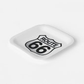 Route 66 Papiertafel Pappteller (Gewinkelt)
