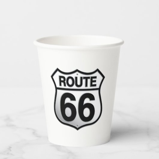 Route 66 Papiertasse Pappbecher (Vorderseite)
