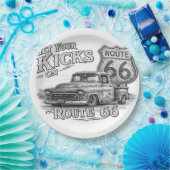 Route 66 Pappteller (Party)