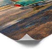 Route 66 Paradise Motel Roadside Glow Poster (Ecke)